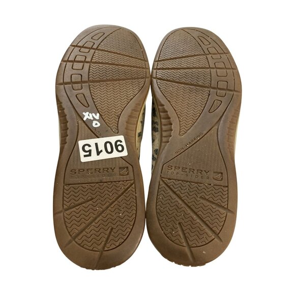 Sperry Top-Sider Women's size 7.5M Tan Leopard Leather Casual Loafers Boat Shoes - Picture 7 of 8